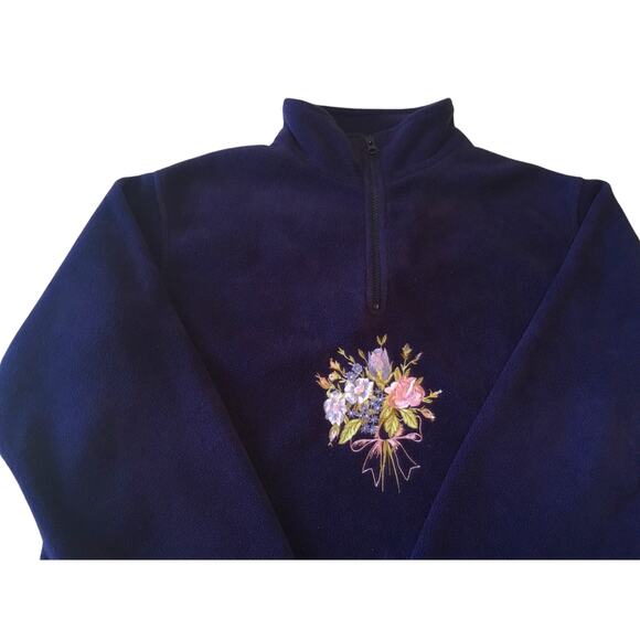 Northern Reflections Fleece 1/4 Zip Florals Medium - Picture 3 of 6